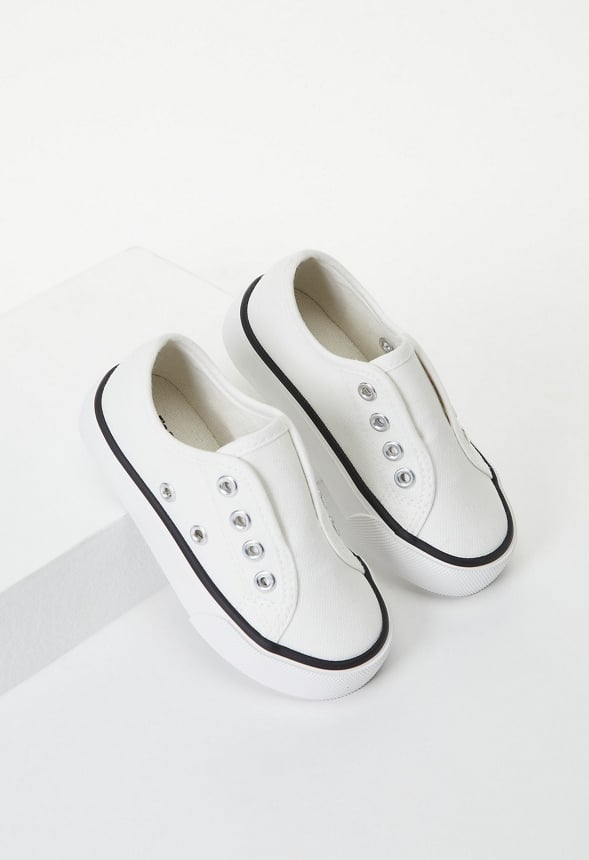 No Lace Slip On Sneaker White