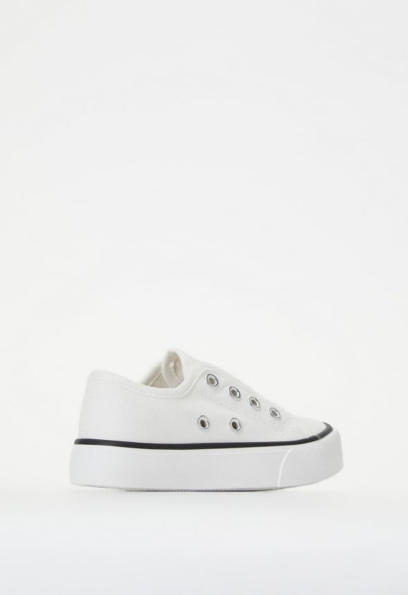 No Lace Slip On Sneaker White