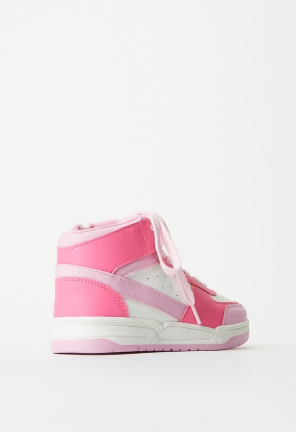 Pieced Court High Top Sneaker Pink