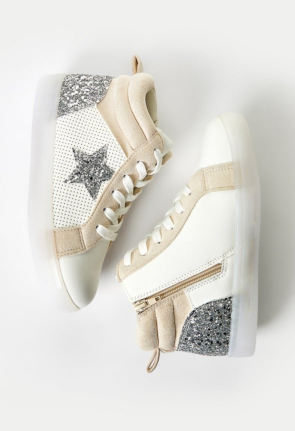 Side Icon Light Up High Top Sneaker White