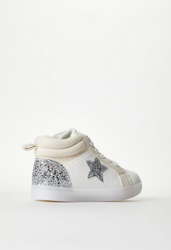 Side Icon Light Up High Top Sneaker White
