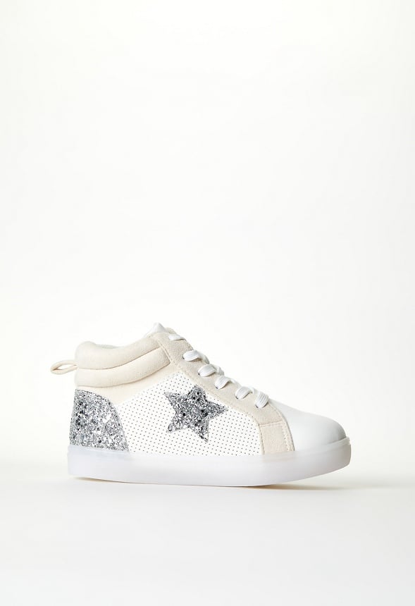 Side Icon Light Up High Top Sneaker White