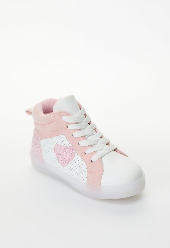 Side Icon Light Up High Top Sneaker White