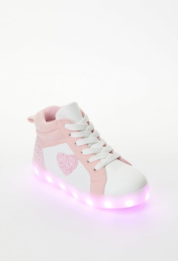 Side Icon Light Up High Top Sneaker White