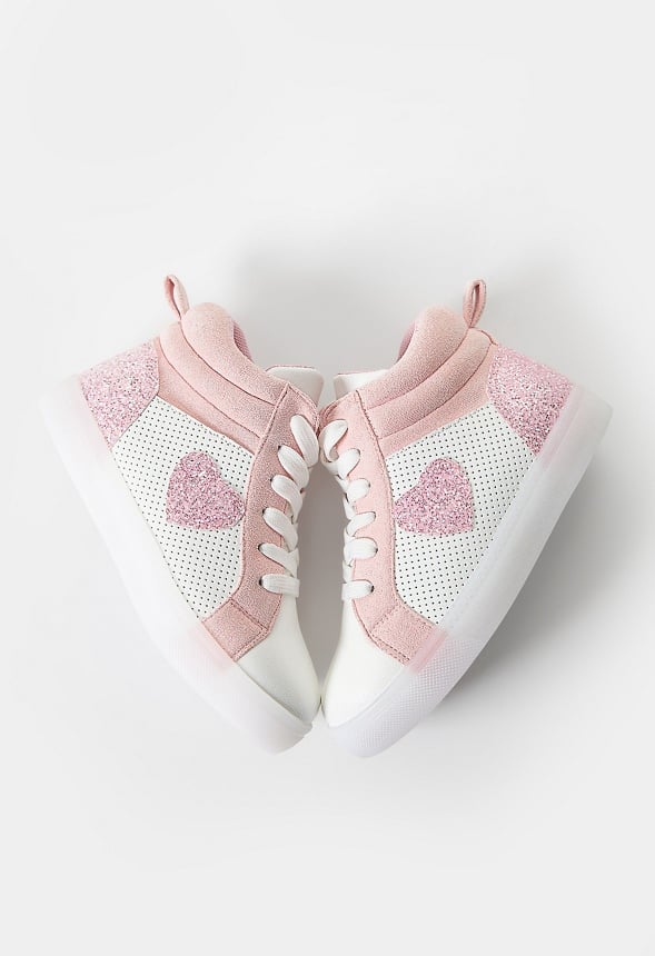 Side Icon Light Up High Top Sneaker White