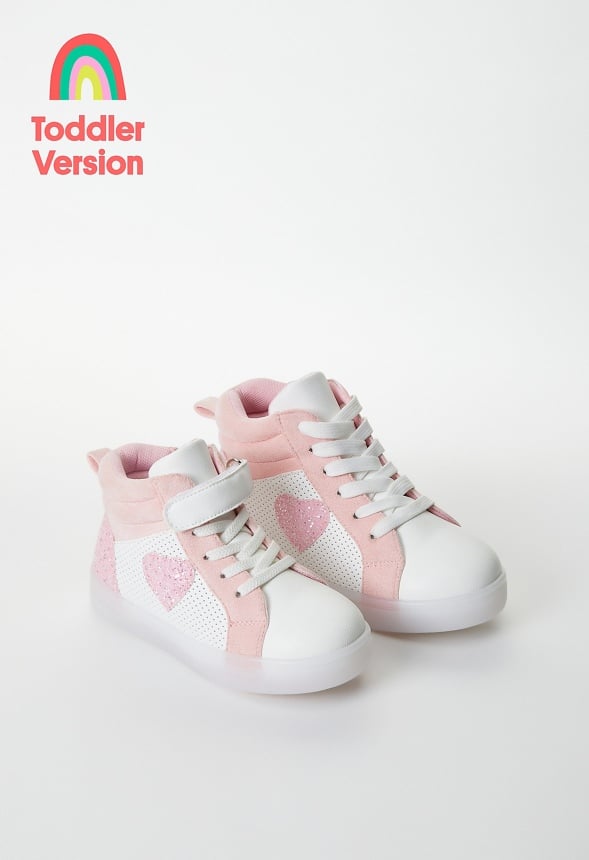 Side Icon Light Up High Top Sneaker White