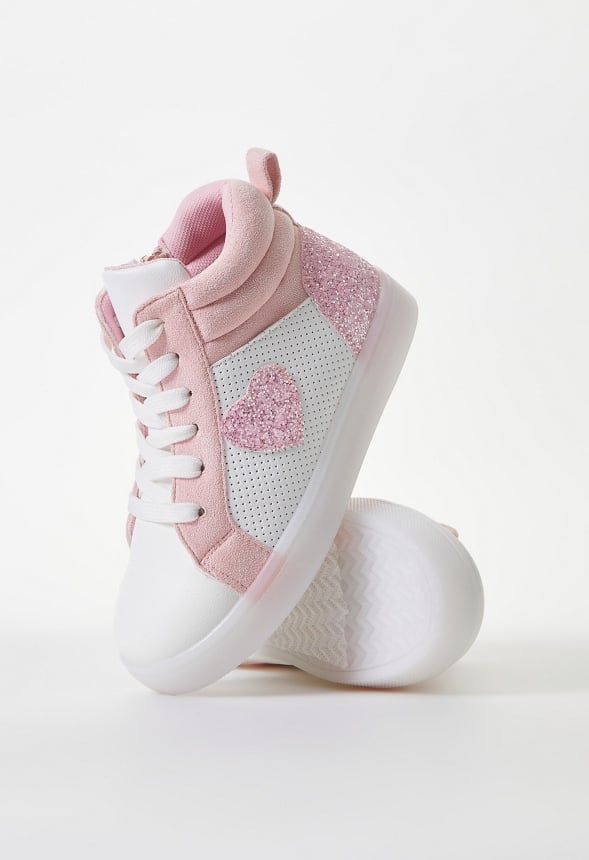 Side Icon Light Up High Top Sneaker White