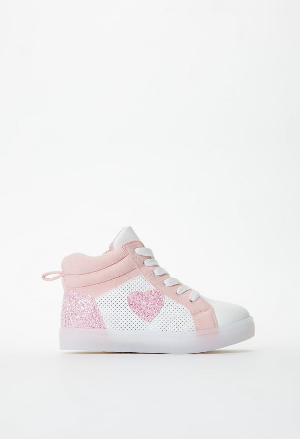 Side Icon Light Up High Top Sneaker White