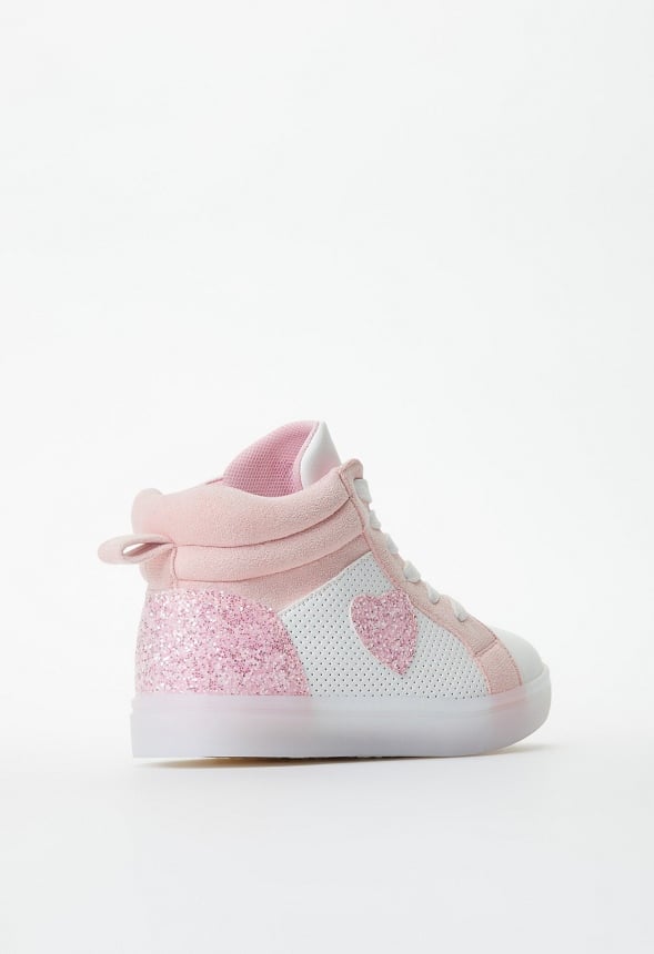 Side Icon Light Up High Top Sneaker White