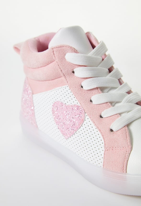 Side Icon Light Up High Top Sneaker White