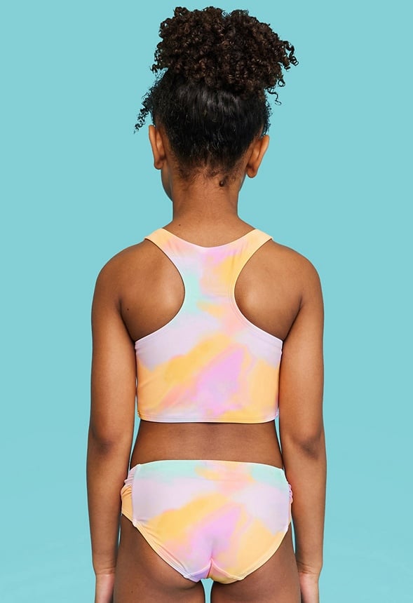 Tie Dye Cross Front Bikini Multi