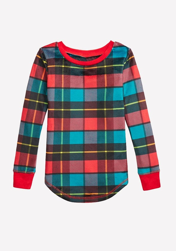 Plaid Snug Fit Sleep Set Red Plaid
