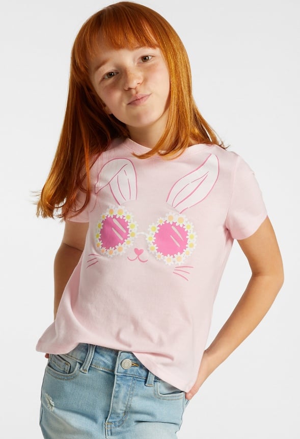 Bunny Sunglasses Tee Pink