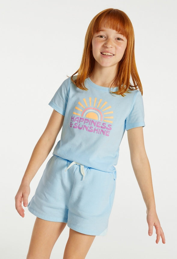 Sunshine & Happiness Tee Light Blue