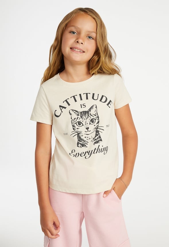 Cattitude Tee White