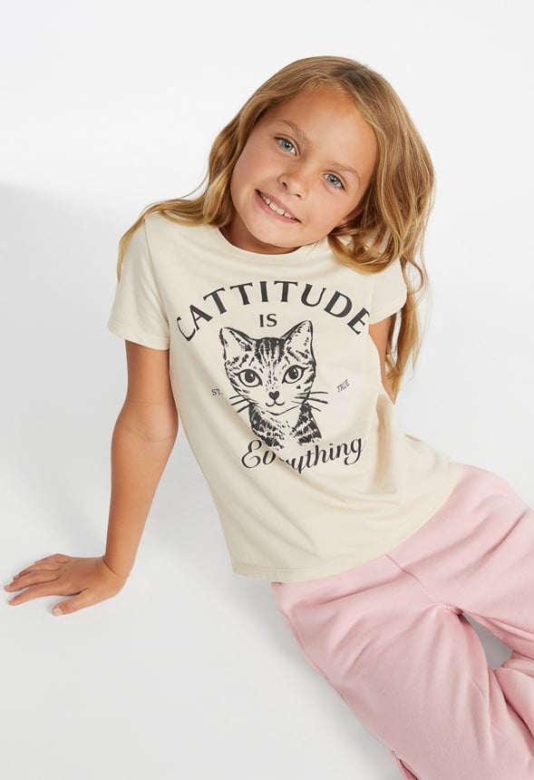 Cattitude Tee White
