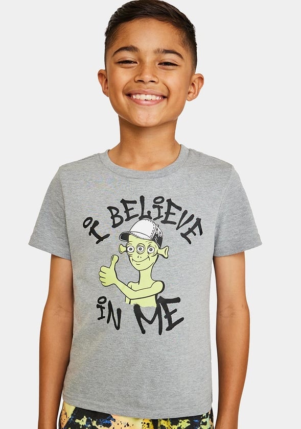 I Believe Alien Tee Grey Alien