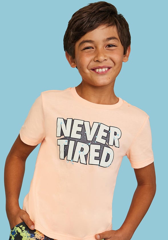 Never Tired Tee Orange