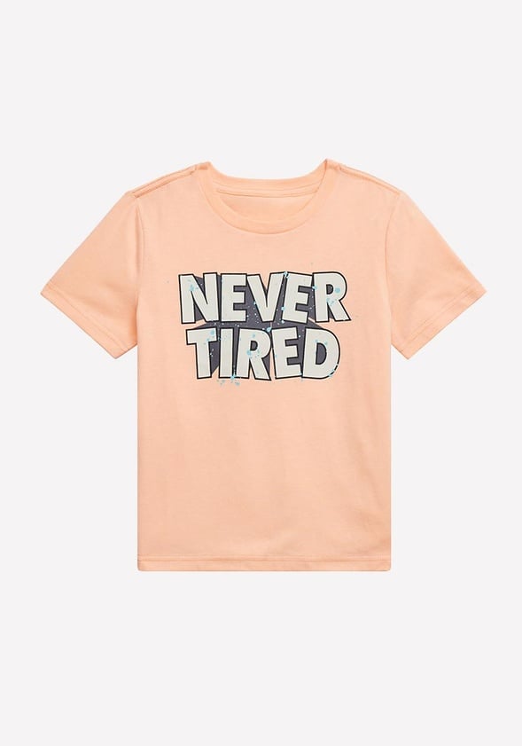 Never Tired Tee Orange