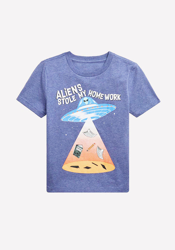 Alien Homework Tee Blue
