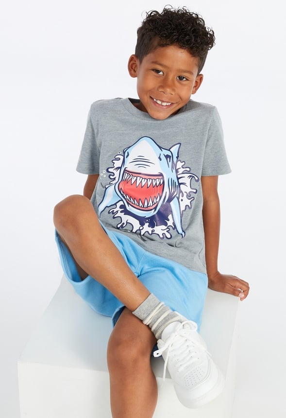 Shark Attack Tee Grey