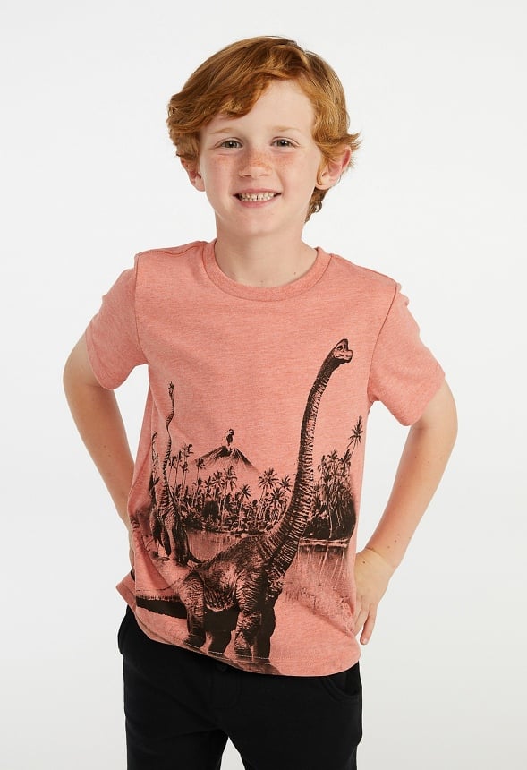 Dino Scene Tee Orange
