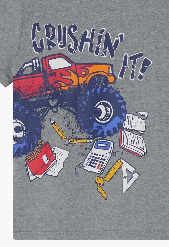 Crushing It Tee Grey