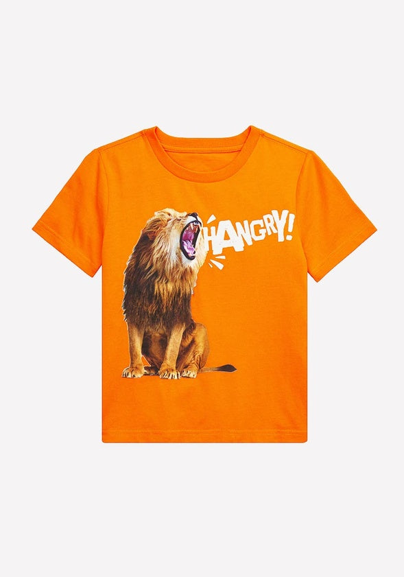 Hangry Lion Tee Orange