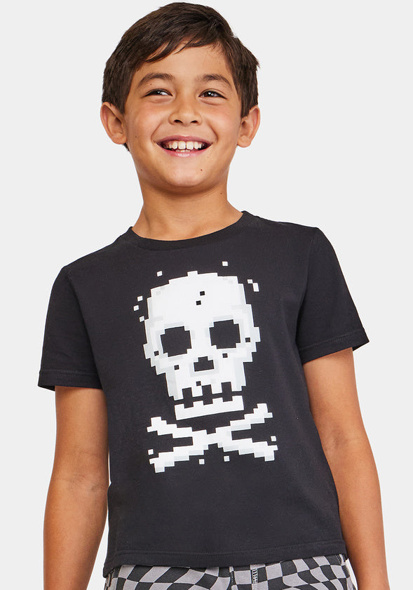 Digi Skull Tee Black Skull