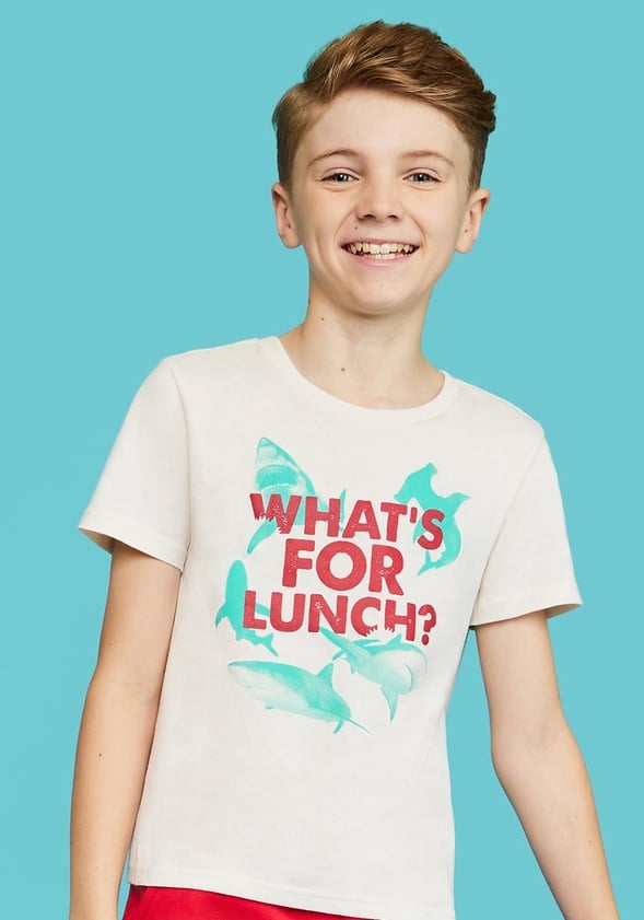 What's For Lunch Tee White
