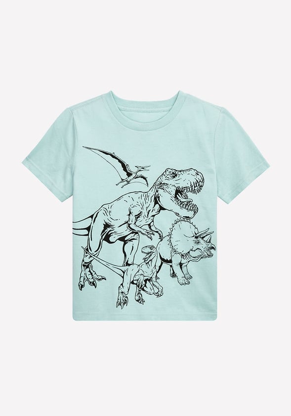Dinosaur Scene Tee Green