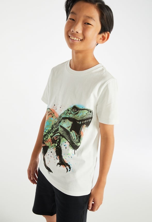 Splatter Dino Tee White