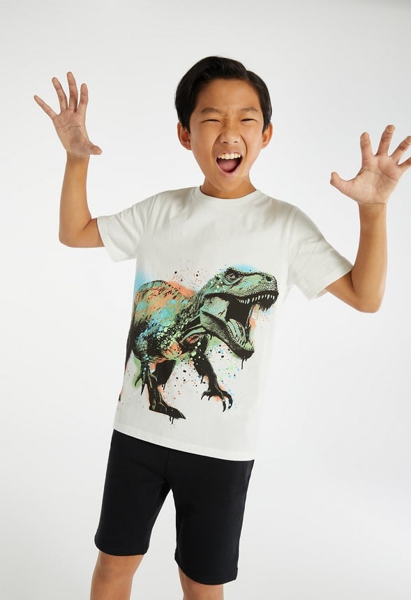 Splatter Dino Tee White