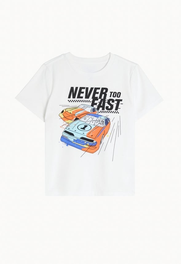 Never Too Fast Tee White