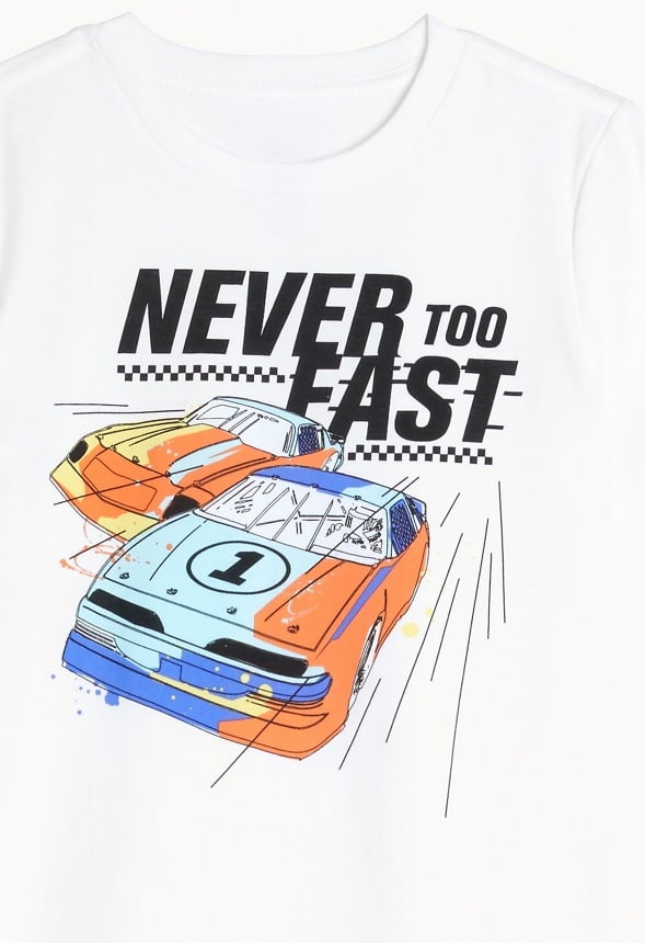 Never Too Fast Tee White