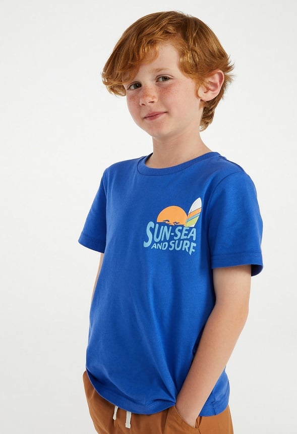Sun-Sea & Surf Tee Blue