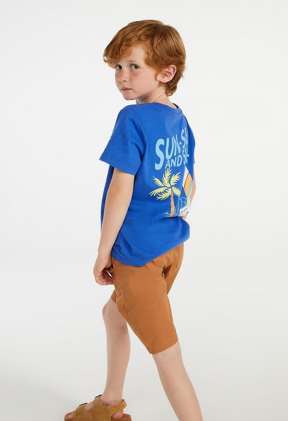 Sun-Sea & Surf Tee Blue