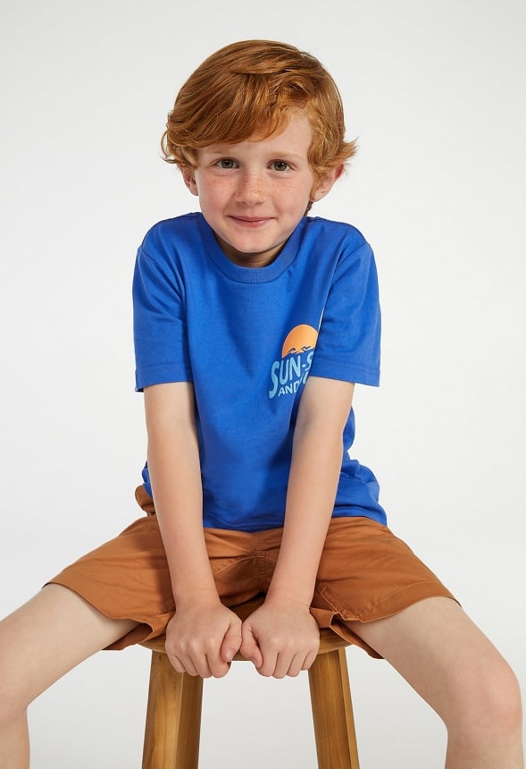 Sun-Sea & Surf Tee Blue