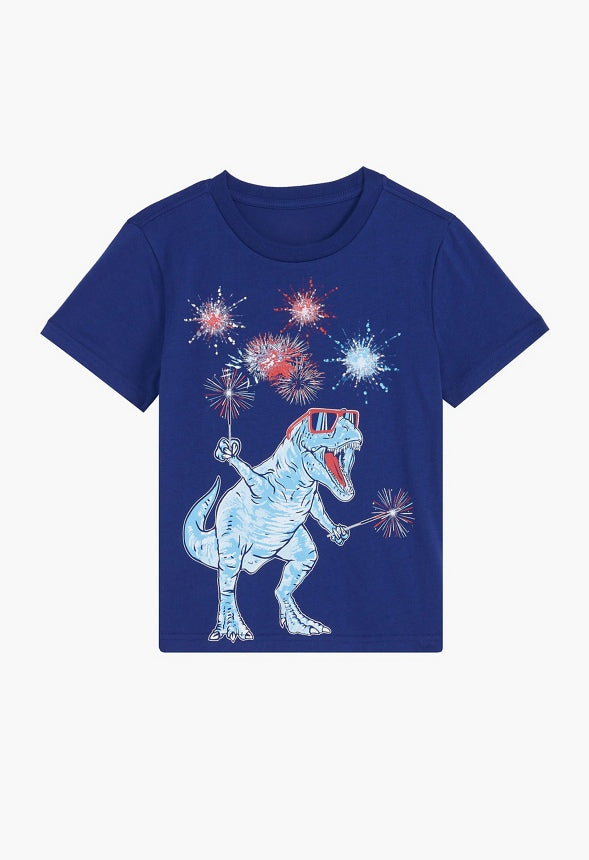 Fireworks Dino Tee Blue