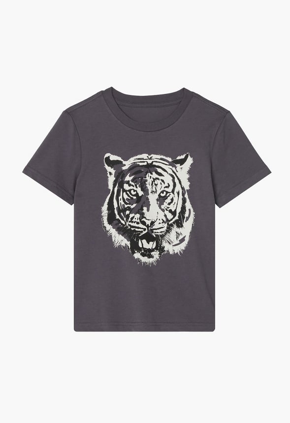 Multicolor Tiger Tee Gray