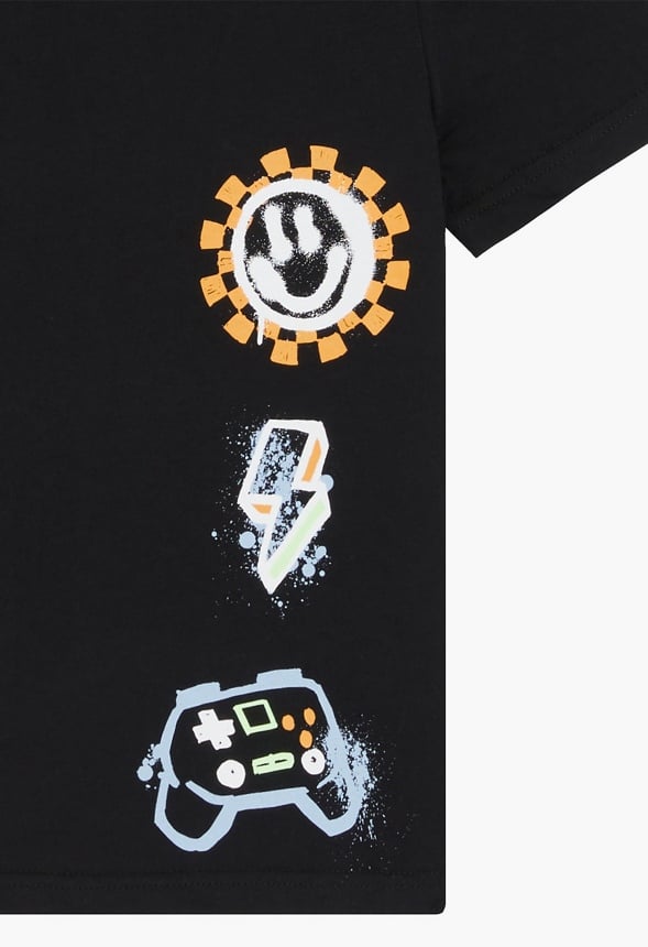 Graffiti Icons Tee Black