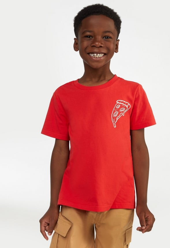 Pizza Snacks Tee Red