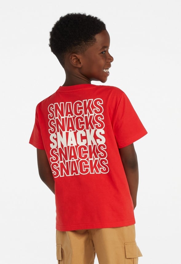 Pizza Snacks Tee Red