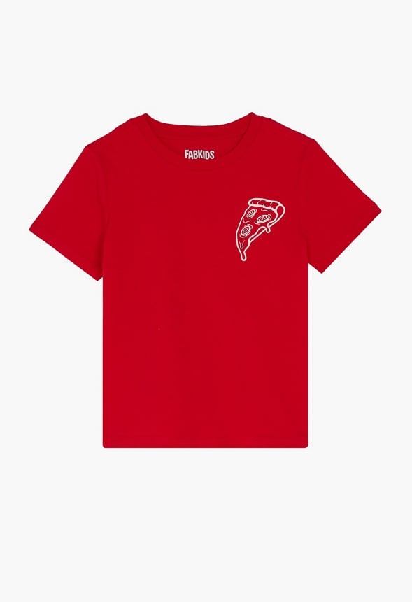 Pizza Snacks Tee Red