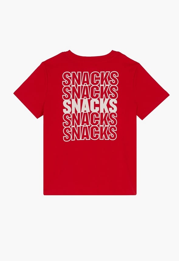 Pizza Snacks Tee Red