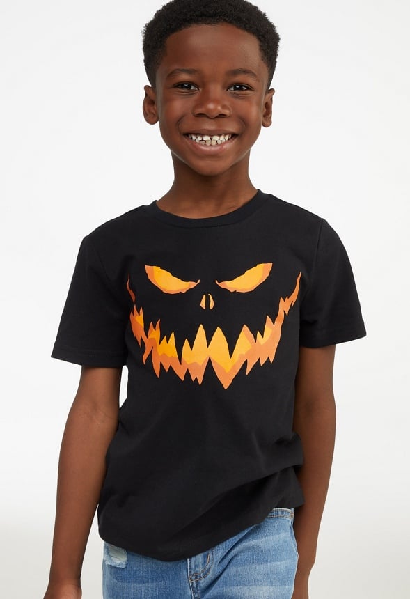Scary Pumpkin Tee Grey