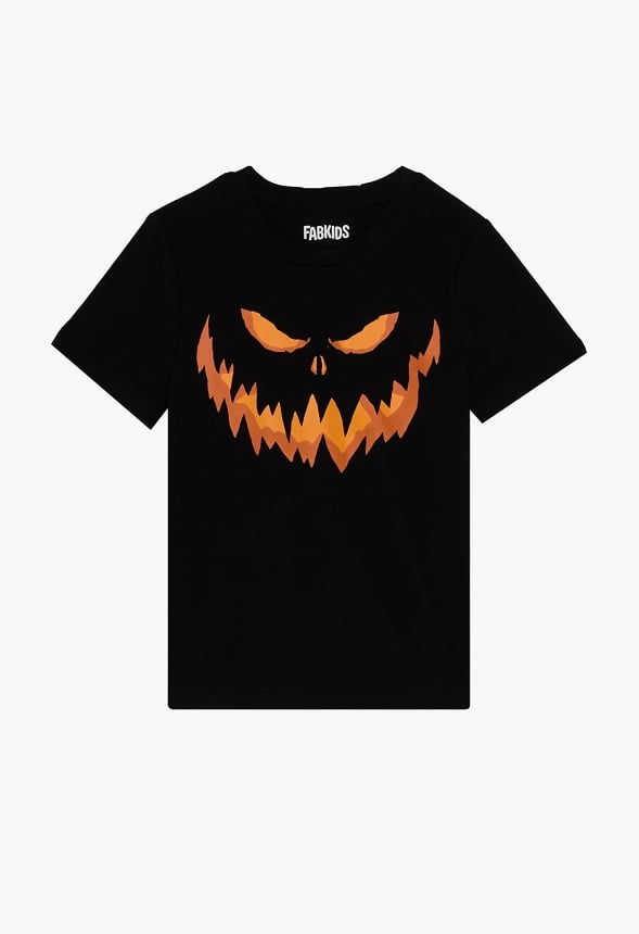 Scary Pumpkin Tee Grey