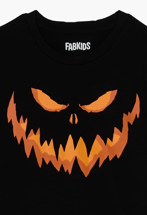Scary Pumpkin Tee Grey