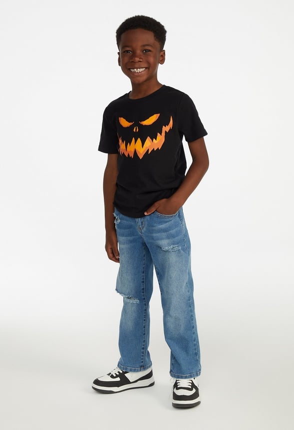 Scary Pumpkin Tee Grey