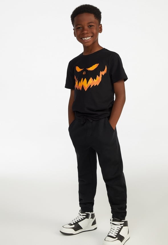 Scary Pumpkin Tee Grey